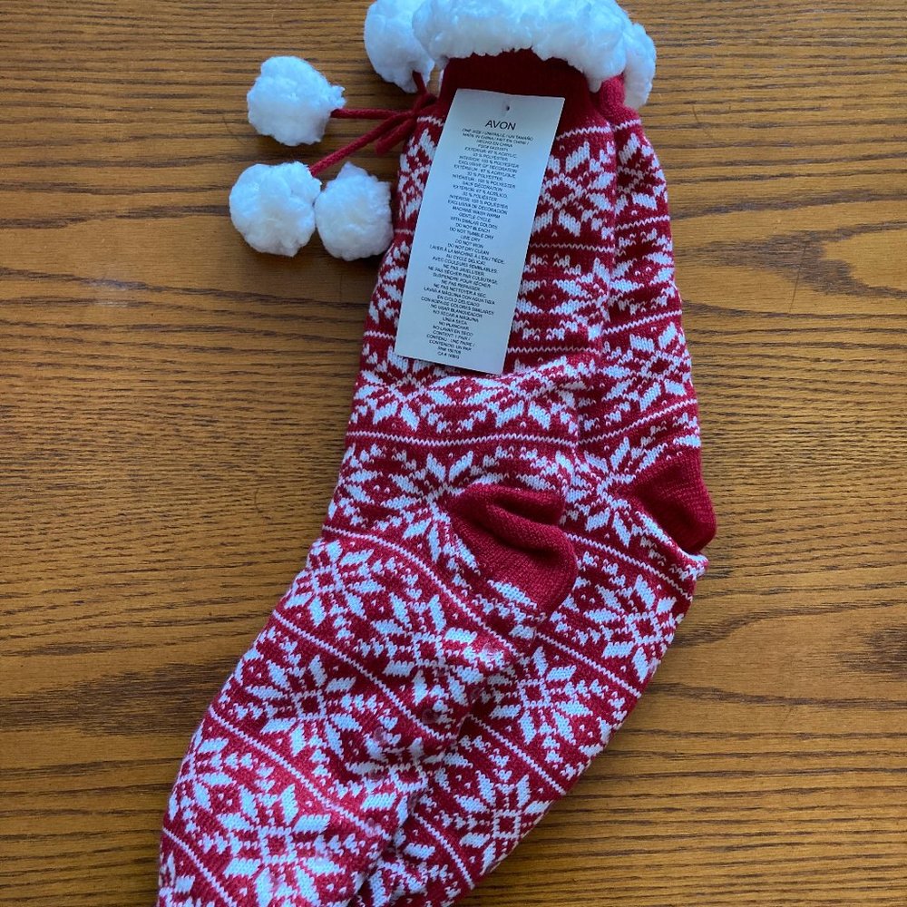 NWT Fleece Christmas Socks, Size OS